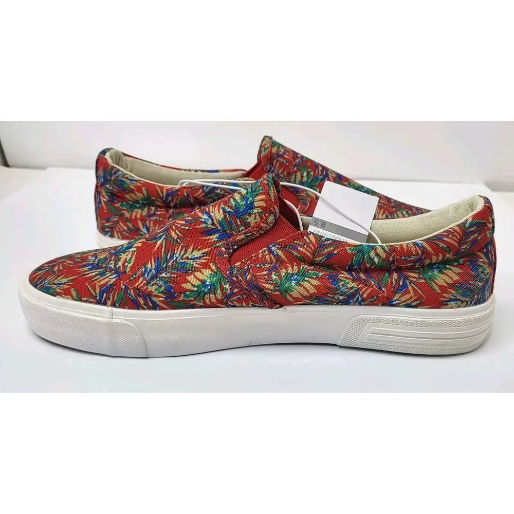 New Nautica Men's Size 8.5 Shoes Floral Red Palm Sneaker Loafer Chandler CV211-6